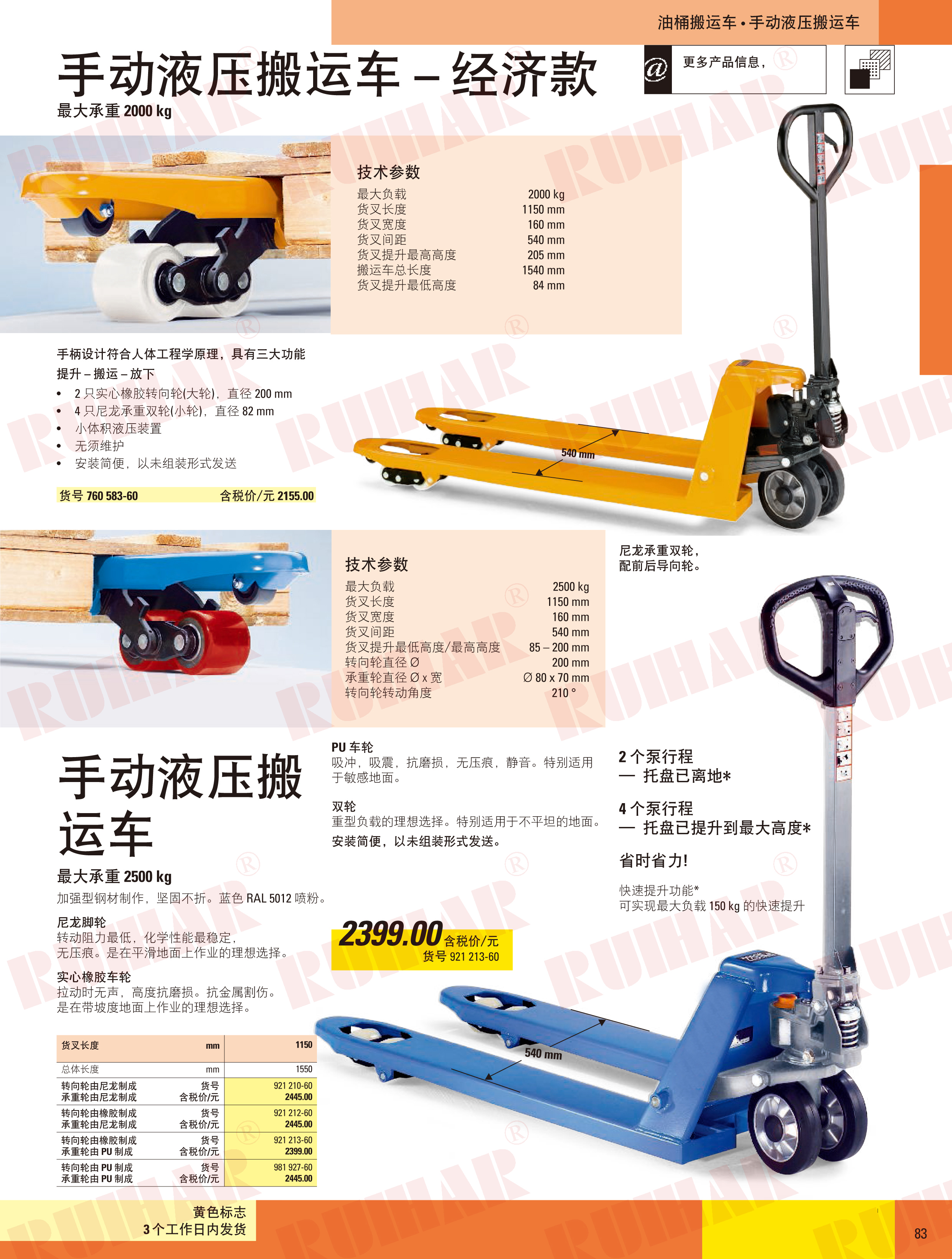 手動液壓搬運(yùn)車