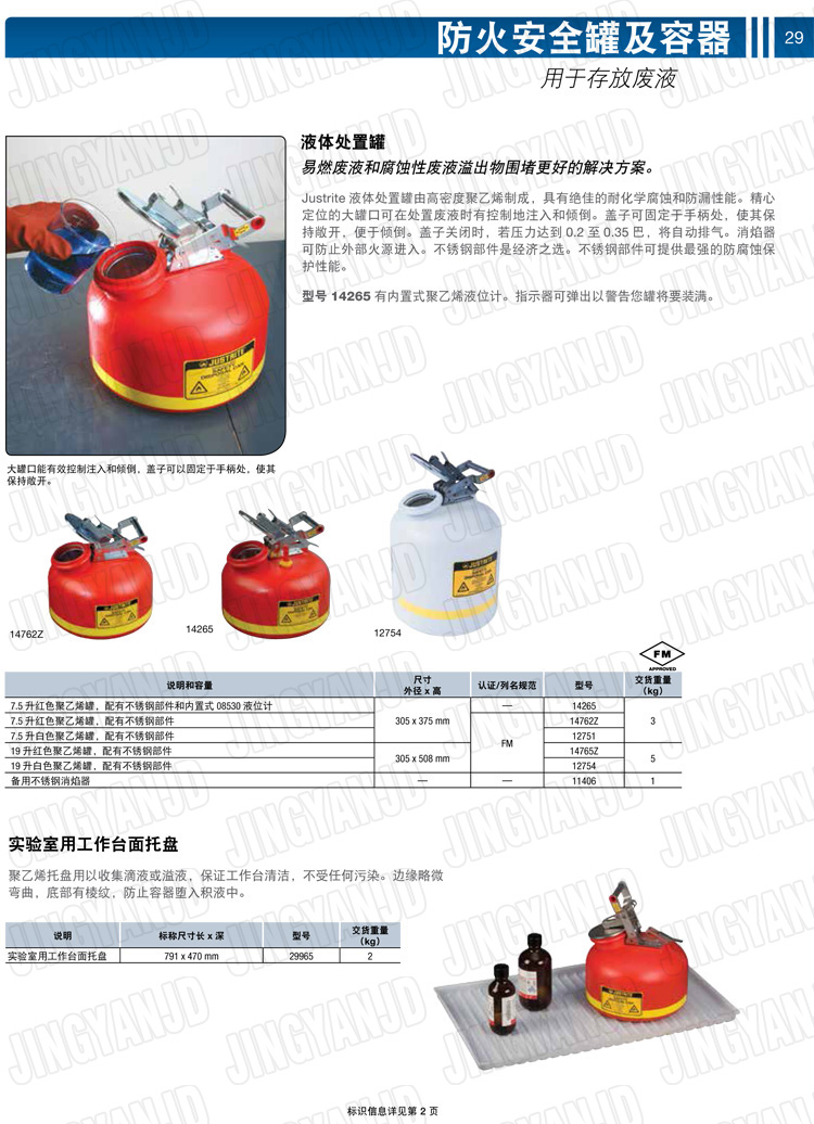 JUSTRITE，美國杰斯瑞特，justriteI型安全罐,柴油汽油存放罐，酒精松香水安全存儲罐，防火安全罐，防爆安全罐