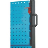 移動(dòng)型雙面物料架960×610×1110mm(2方孔2百葉)，KM-2222