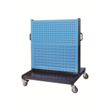 移動型雙面物料架960×640×1156mm(2方孔2百葉)，XKM-2222