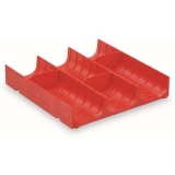 工具柜分類槽，紅色塑料分類槽3格 150×150×28mm，SH-12